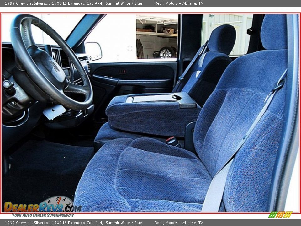 Blue Interior - 1999 Chevrolet Silverado 1500 LS Extended Cab 4x4 Photo #15