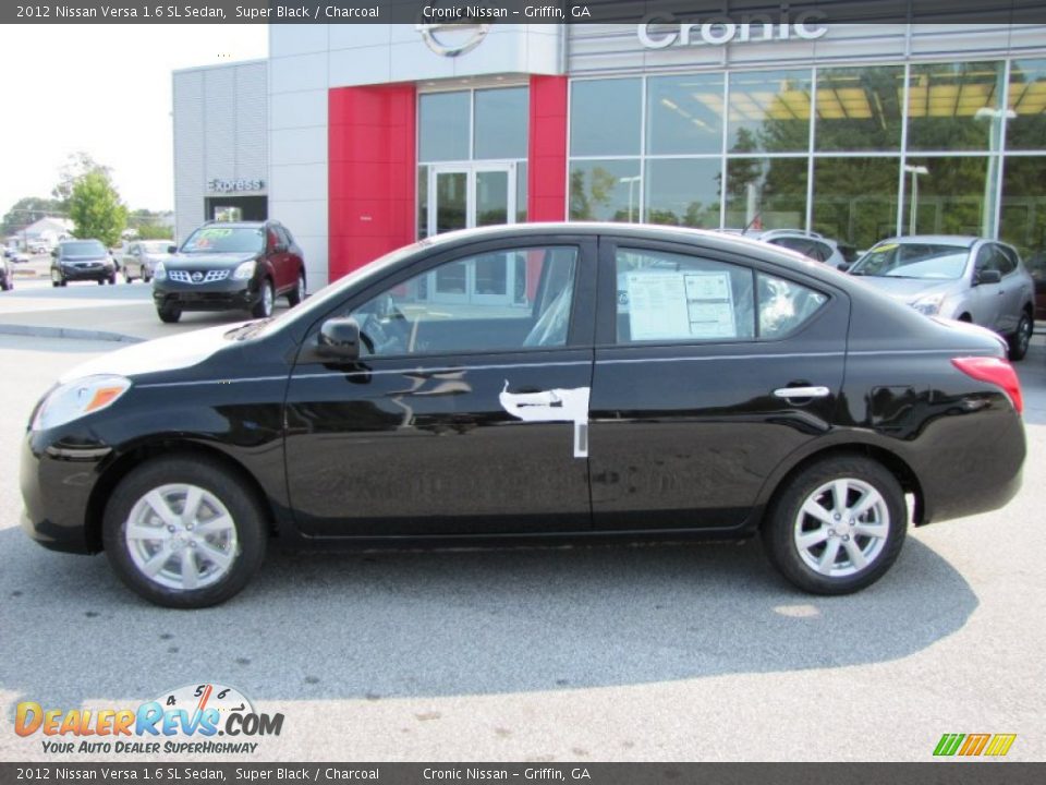 2012 Nissan Versa 1.6 SL Sedan Super Black / Charcoal Photo #2