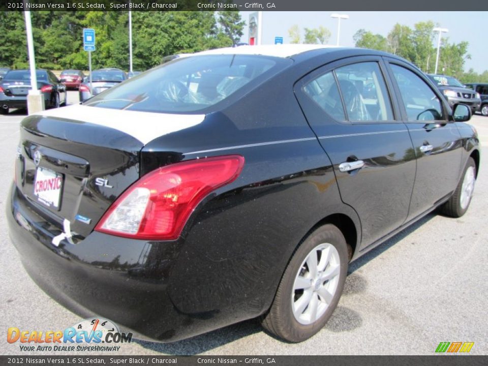 2012 Nissan Versa 1.6 SL Sedan Super Black / Charcoal Photo #5