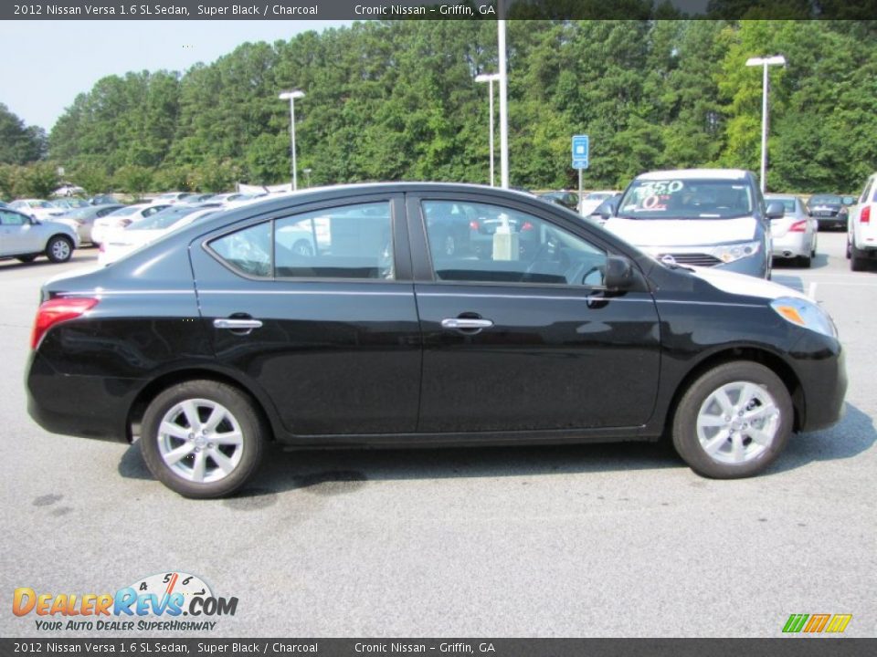 2012 Nissan Versa 1.6 SL Sedan Super Black / Charcoal Photo #6