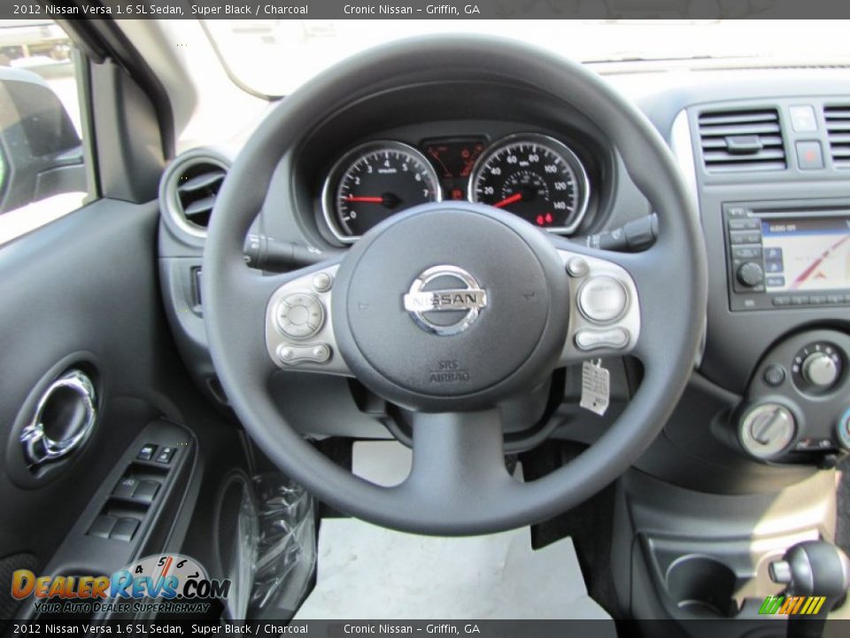 2012 Nissan Versa 1.6 SL Sedan Steering Wheel Photo #13