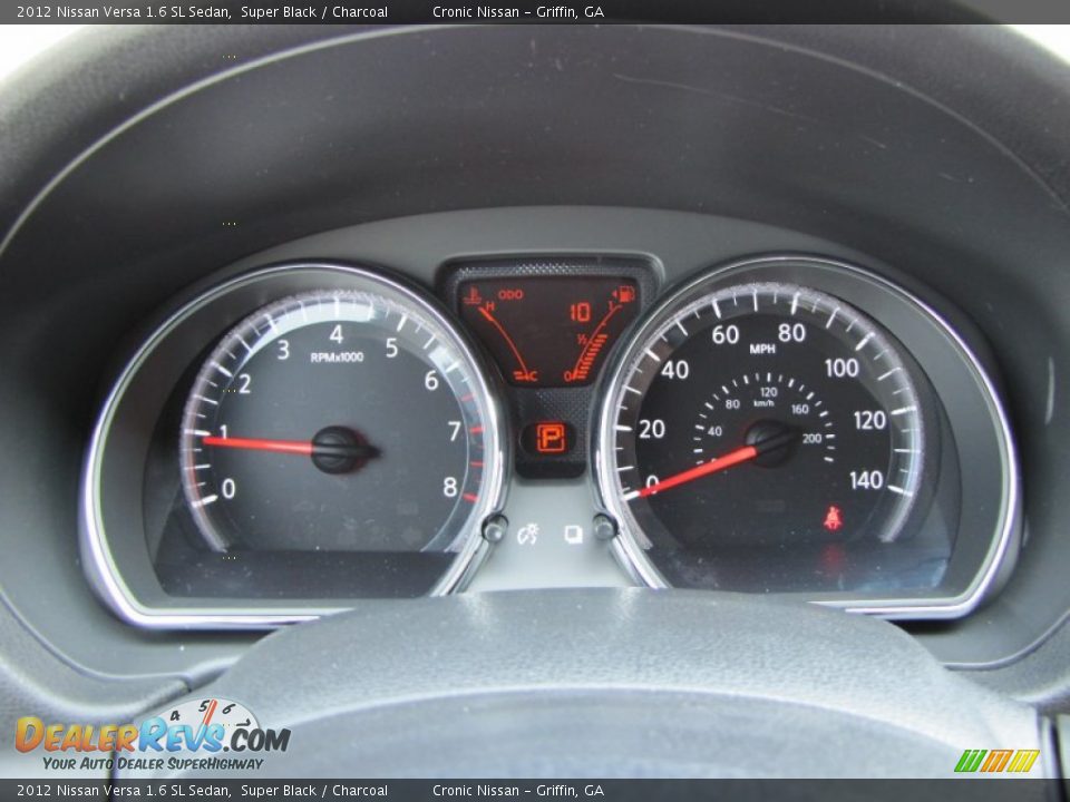 2012 Nissan Versa 1.6 SL Sedan Gauges Photo #14