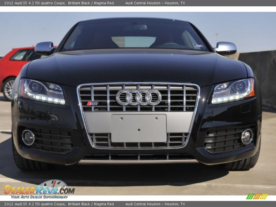 2012 Audi S5 4.2 FSI quattro Coupe Brilliant Black / Magma Red Photo #2