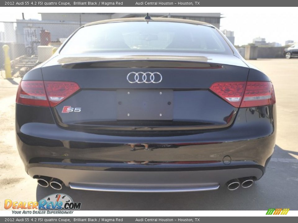 2012 Audi S5 4.2 FSI quattro Coupe Brilliant Black / Magma Red Photo #6