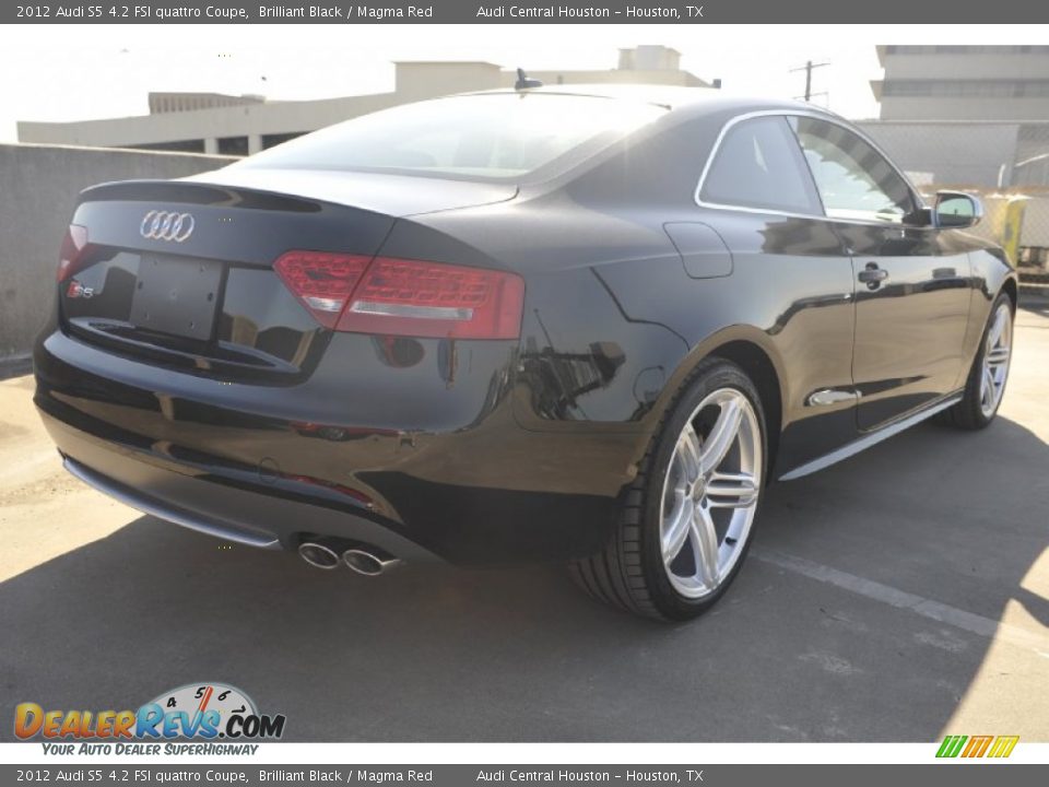 2012 Audi S5 4.2 FSI quattro Coupe Brilliant Black / Magma Red Photo #7