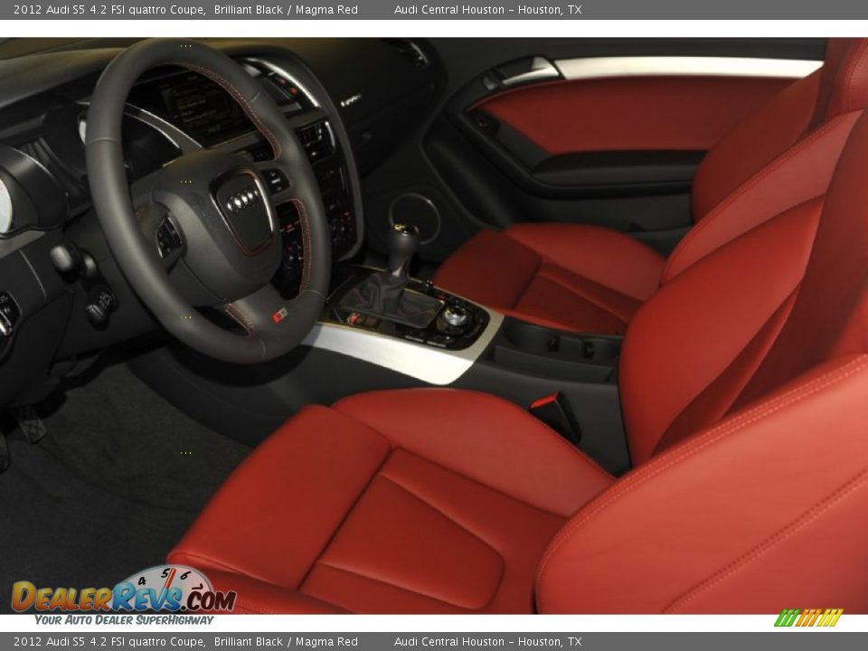 Magma Red Interior - 2012 Audi S5 4.2 FSI quattro Coupe Photo #15