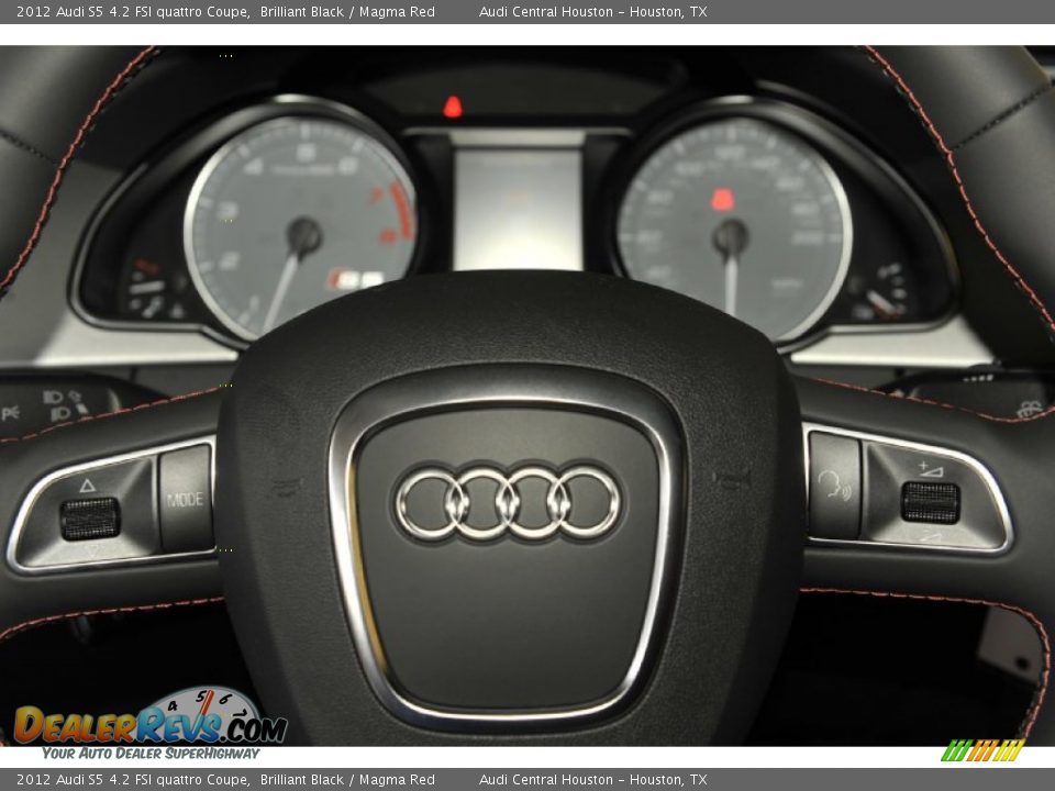 2012 Audi S5 4.2 FSI quattro Coupe Brilliant Black / Magma Red Photo #31