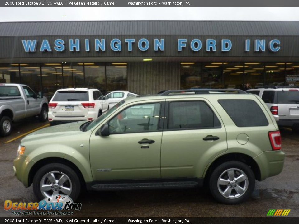 2008 Ford Escape XLT V6 4WD Kiwi Green Metallic / Camel Photo #1