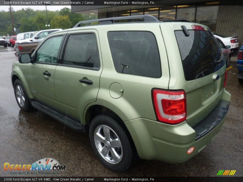 2008 Ford Escape XLT V6 4WD Kiwi Green Metallic / Camel Photo #2