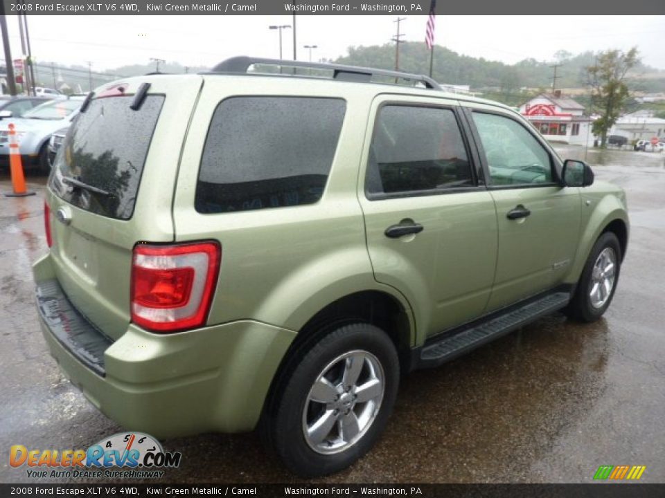 2008 Ford Escape XLT V6 4WD Kiwi Green Metallic / Camel Photo #4