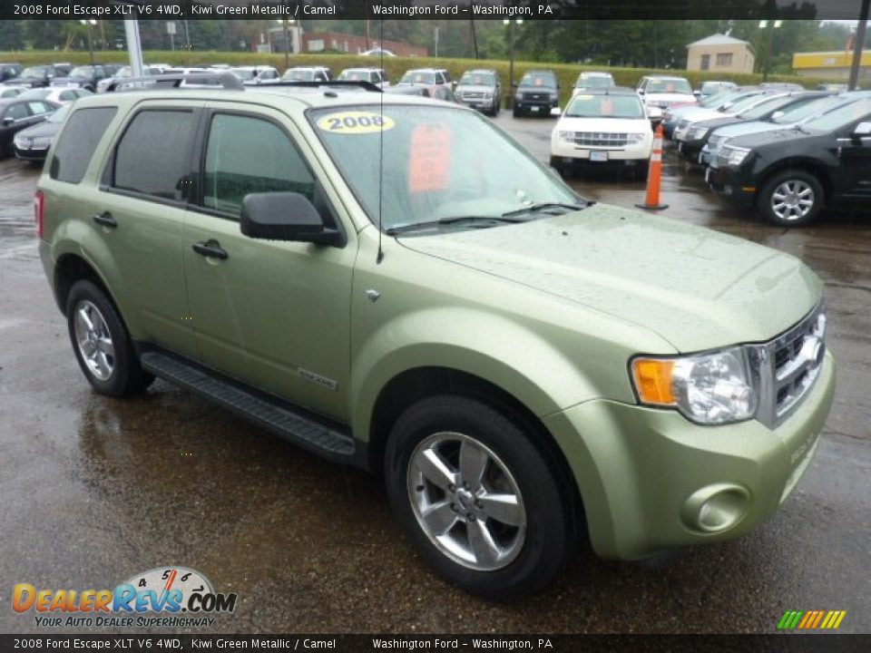 2008 Ford Escape XLT V6 4WD Kiwi Green Metallic / Camel Photo #6