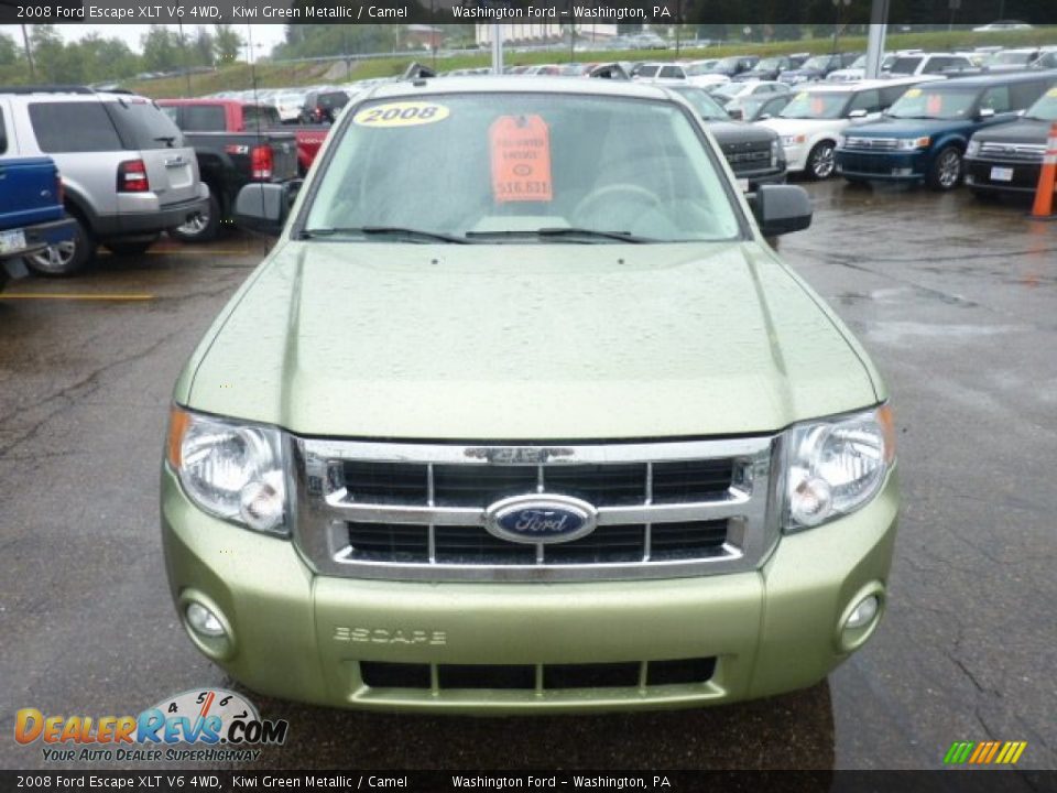 2008 Ford Escape XLT V6 4WD Kiwi Green Metallic / Camel Photo #7