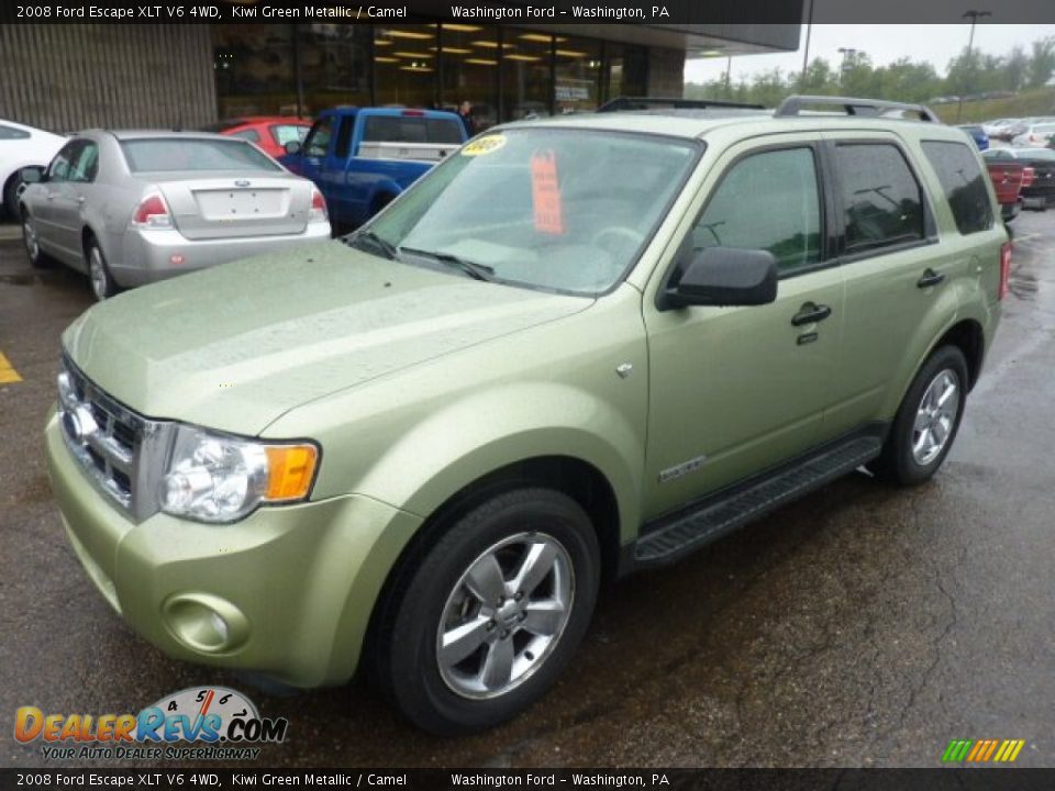 2008 Ford Escape XLT V6 4WD Kiwi Green Metallic / Camel Photo #8