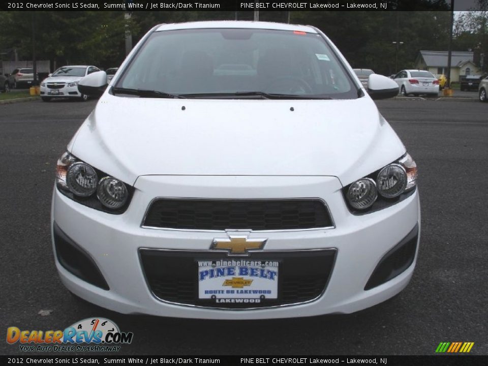 2012 Chevrolet Sonic LS Sedan Summit White / Jet Black/Dark Titanium Photo #2