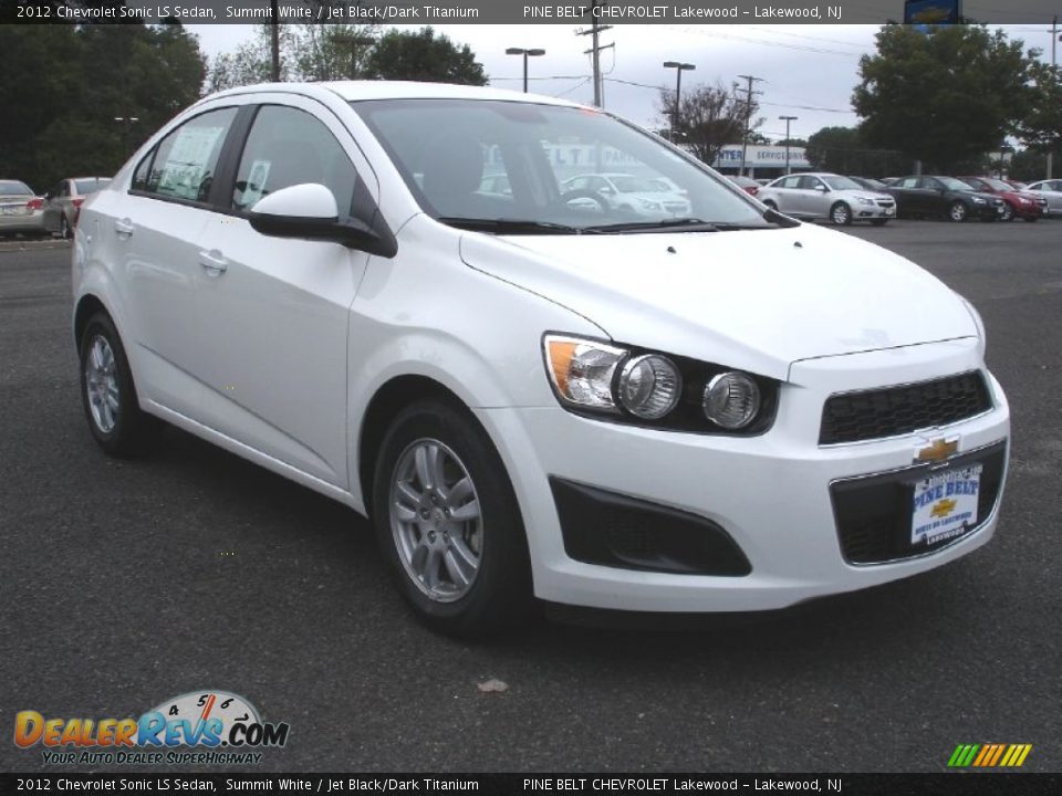 2012 Chevrolet Sonic LS Sedan Summit White / Jet Black/Dark Titanium Photo #3