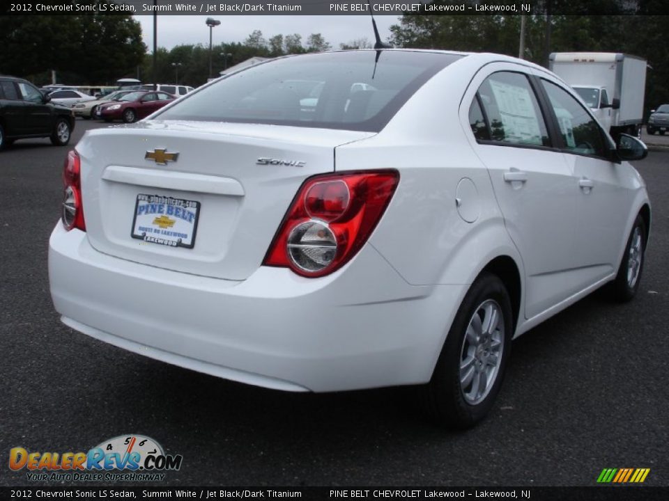 2012 Chevrolet Sonic LS Sedan Summit White / Jet Black/Dark Titanium Photo #4