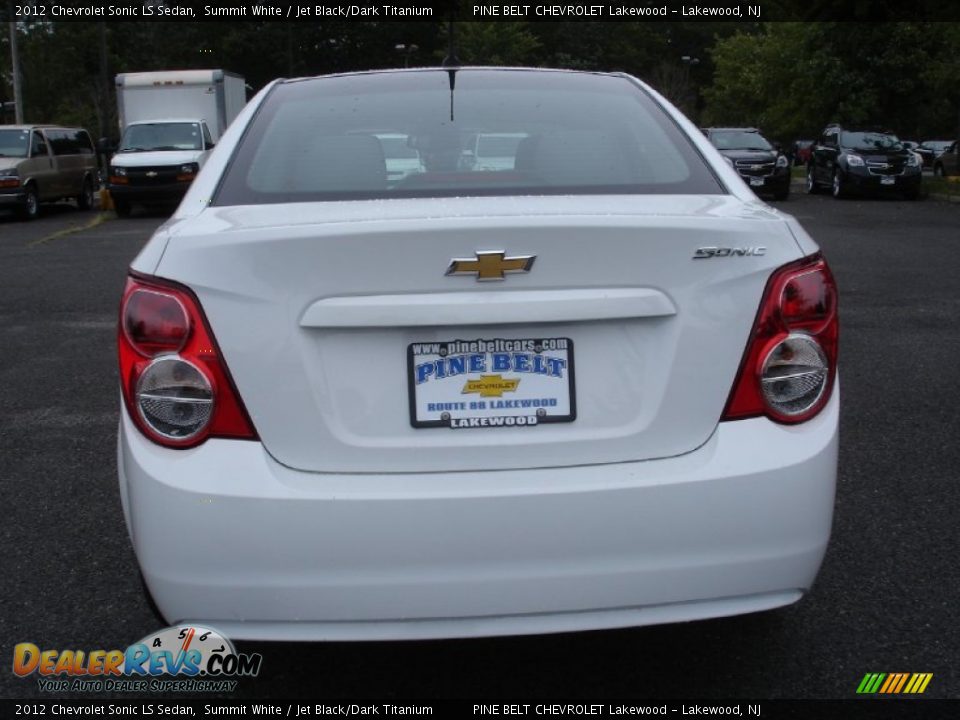2012 Chevrolet Sonic LS Sedan Summit White / Jet Black/Dark Titanium Photo #5