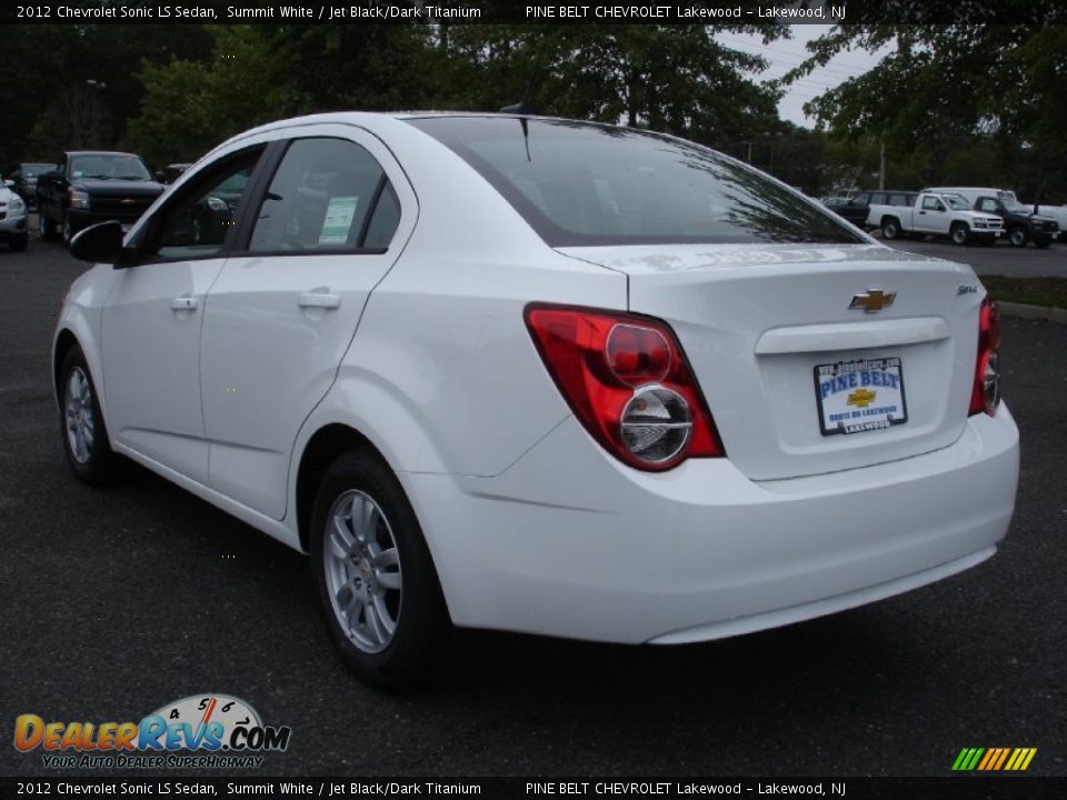 2012 Chevrolet Sonic LS Sedan Summit White / Jet Black/Dark Titanium Photo #6