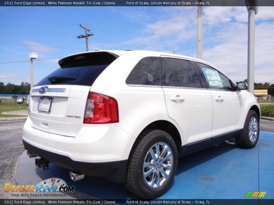 White Platinum Metallic Tri-Coat 2012 Ford Edge Limited Photo #3