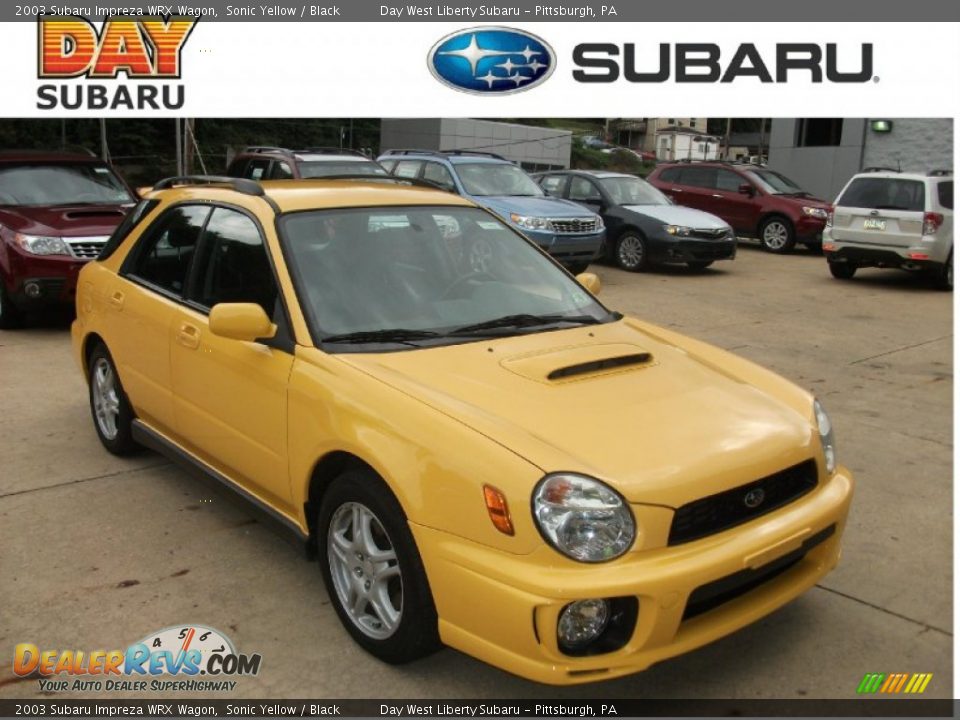 2003 Subaru Impreza WRX Wagon Sonic Yellow / Black Photo #1