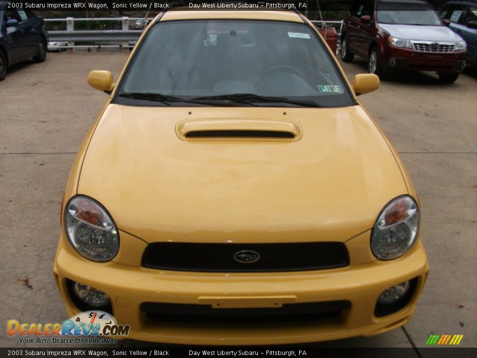 2003 Subaru Impreza WRX Wagon Sonic Yellow / Black Photo #2