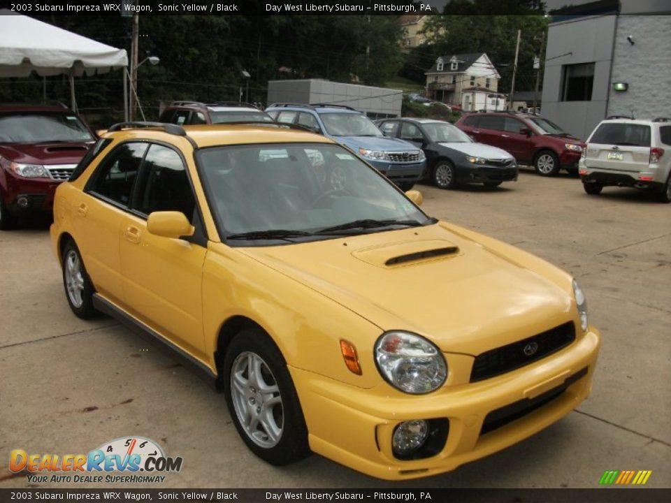 2003 Subaru Impreza WRX Wagon Sonic Yellow / Black Photo #3