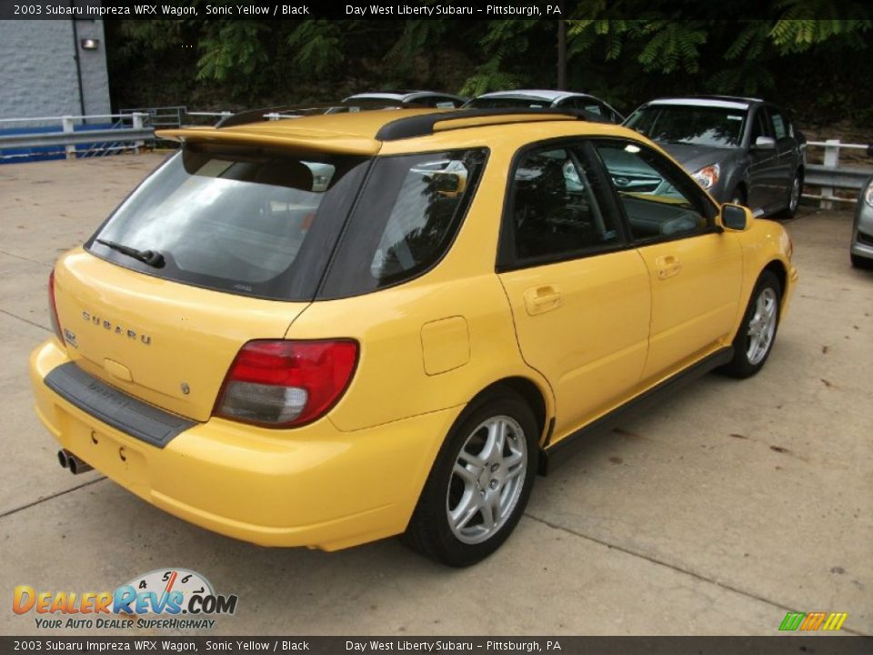 2003 Subaru Impreza WRX Wagon Sonic Yellow / Black Photo #5