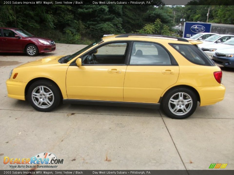 Sonic Yellow 2003 Subaru Impreza WRX Wagon Photo #8