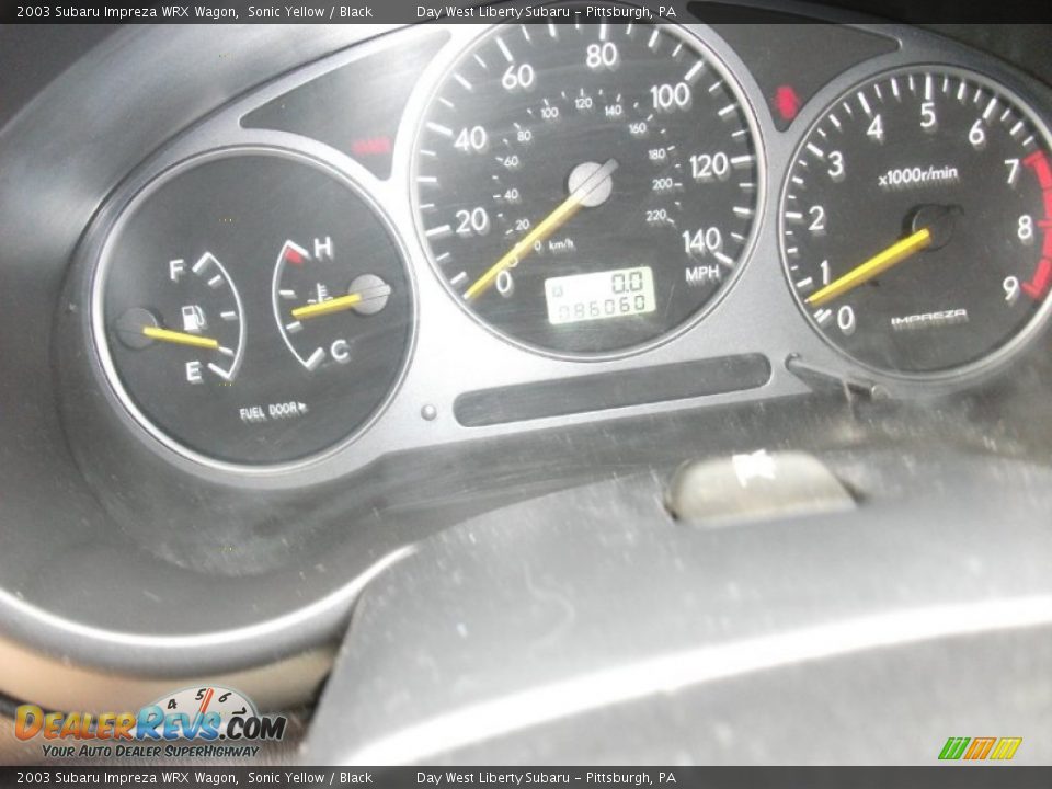 2003 Subaru Impreza WRX Wagon Sonic Yellow / Black Photo #10