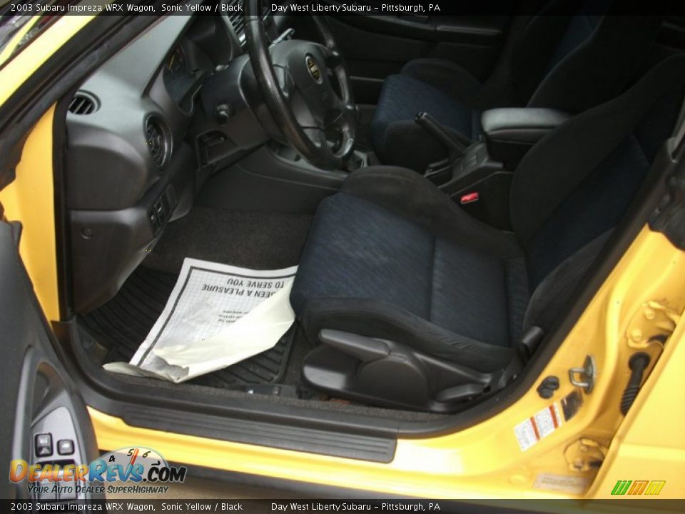 2003 Subaru Impreza WRX Wagon Sonic Yellow / Black Photo #11