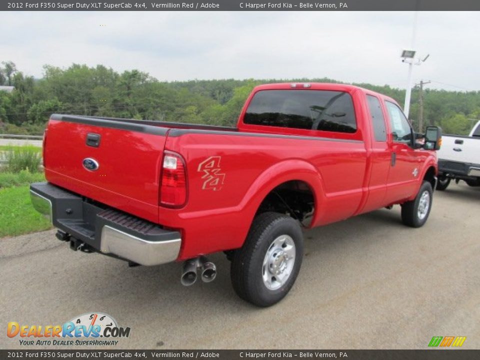 2012 Ford F350 Super Duty XLT SuperCab 4x4 Vermillion Red / Adobe Photo #10