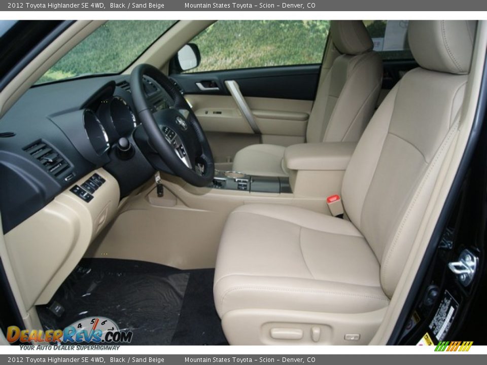 Sand Beige Interior 2012 Toyota Highlander Se 4wd Photo 5