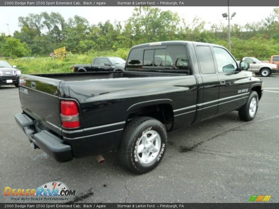 Black 2000 Dodge Ram 1500 Sport Extended Cab Photo #2