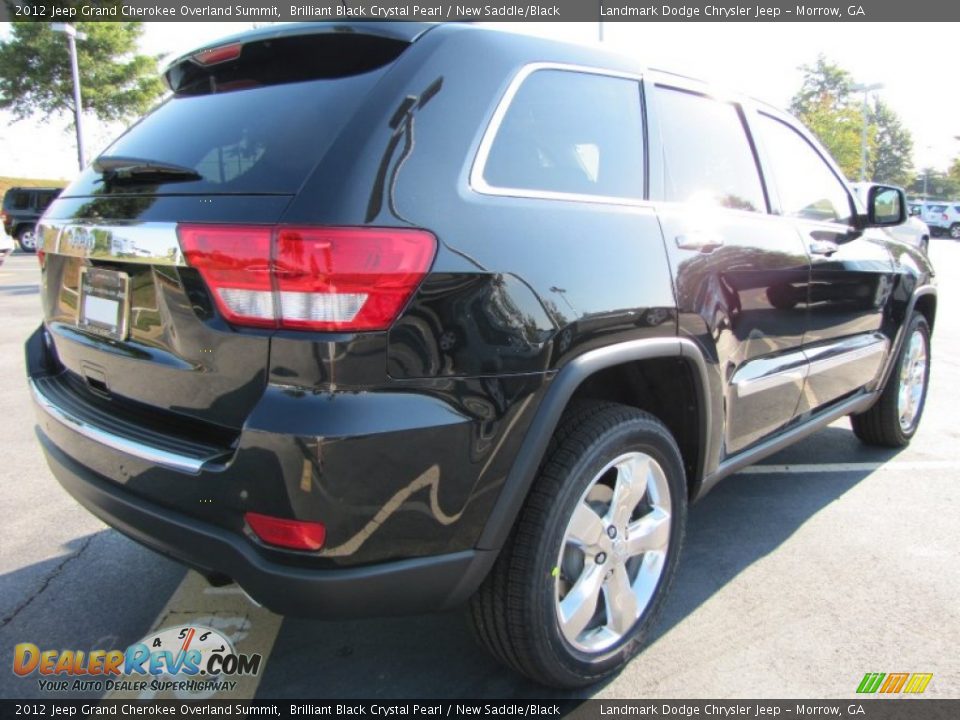 2012 Jeep Grand Cherokee Overland Summit Brilliant Black Crystal Pearl / New Saddle/Black Photo #3