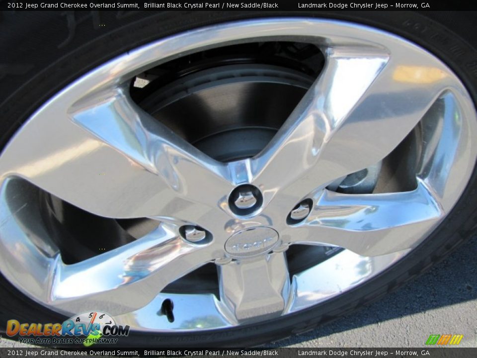 2012 Jeep Grand Cherokee Overland Summit Brilliant Black Crystal Pearl / New Saddle/Black Photo #5