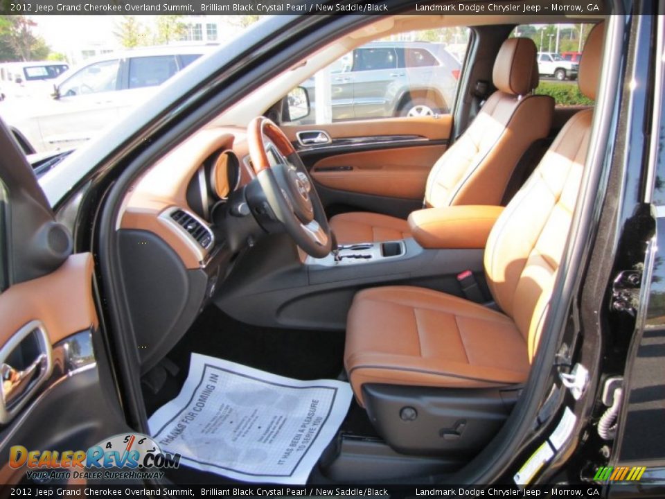 New Saddle/Black Interior - 2012 Jeep Grand Cherokee Overland Summit Photo #6