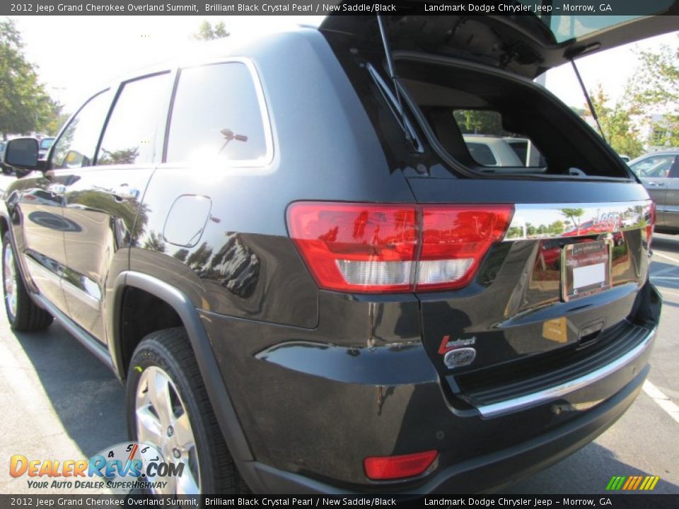 2012 Jeep Grand Cherokee Overland Summit Brilliant Black Crystal Pearl / New Saddle/Black Photo #8