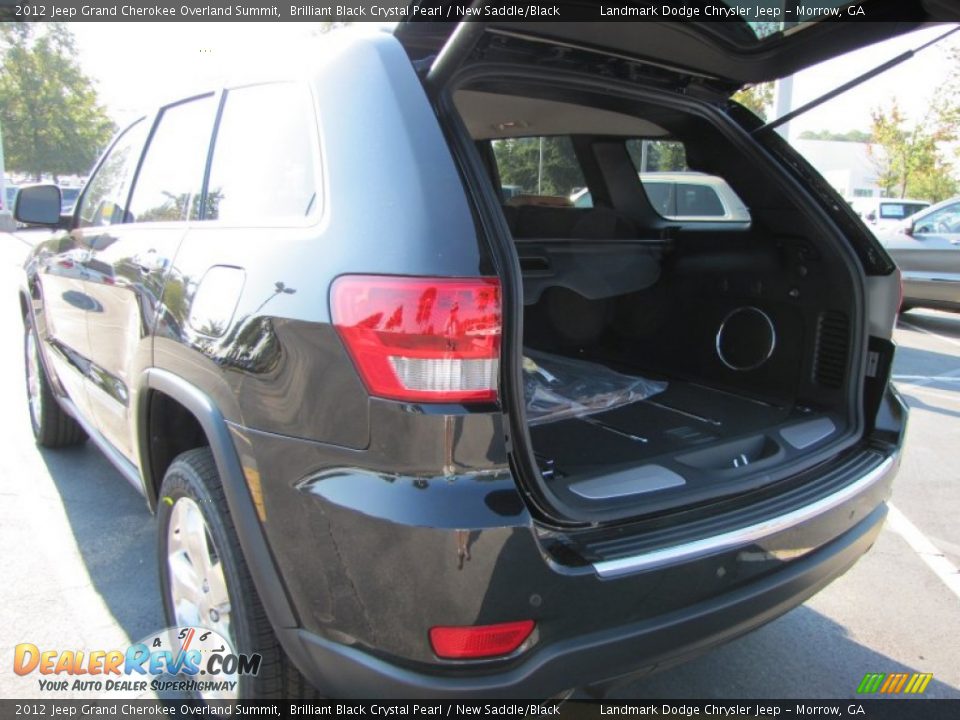 2012 Jeep Grand Cherokee Overland Summit Brilliant Black Crystal Pearl / New Saddle/Black Photo #9