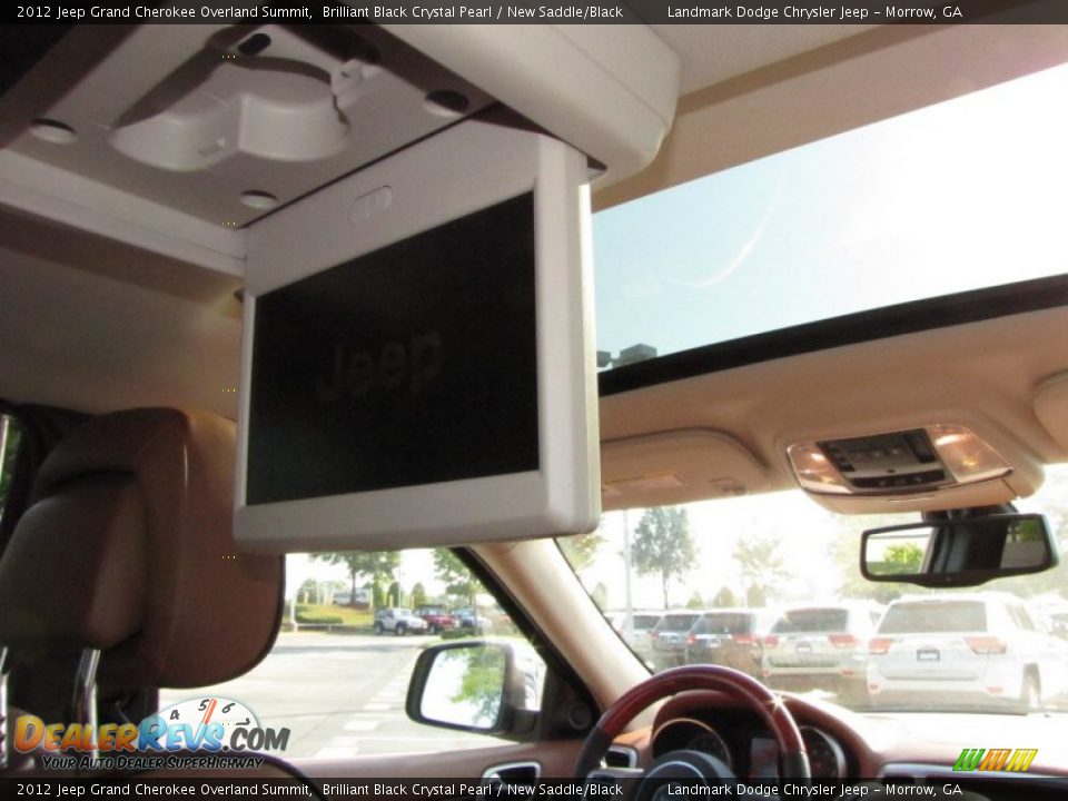 2012 Jeep Grand Cherokee Overland Summit Brilliant Black Crystal Pearl / New Saddle/Black Photo #13