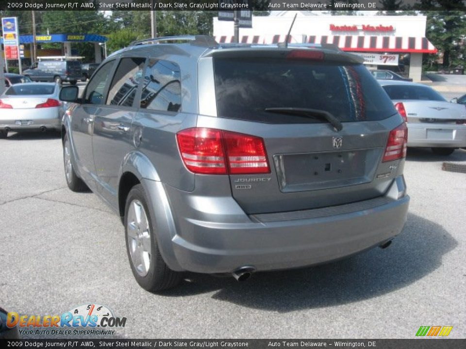 2009 Dodge Journey R/T AWD Silver Steel Metallic / Dark Slate Gray/Light Graystone Photo #8