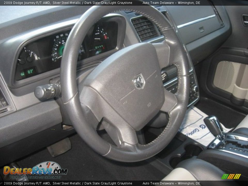 2009 Dodge Journey R/T AWD Silver Steel Metallic / Dark Slate Gray/Light Graystone Photo #25