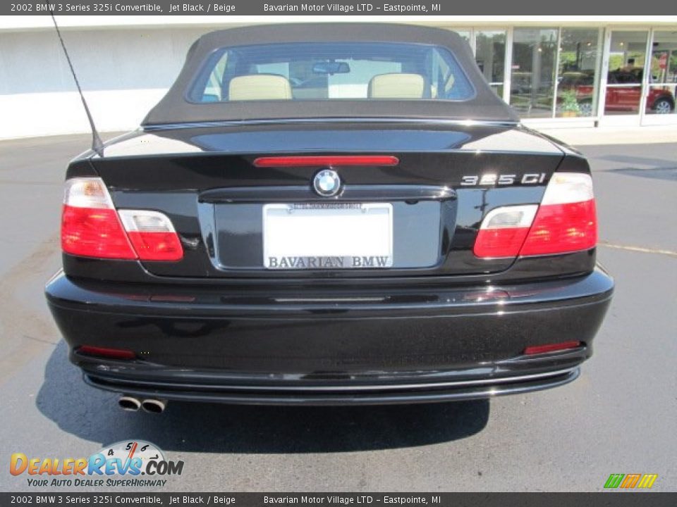 2002 BMW 3 Series 325i Convertible Jet Black / Beige Photo #4