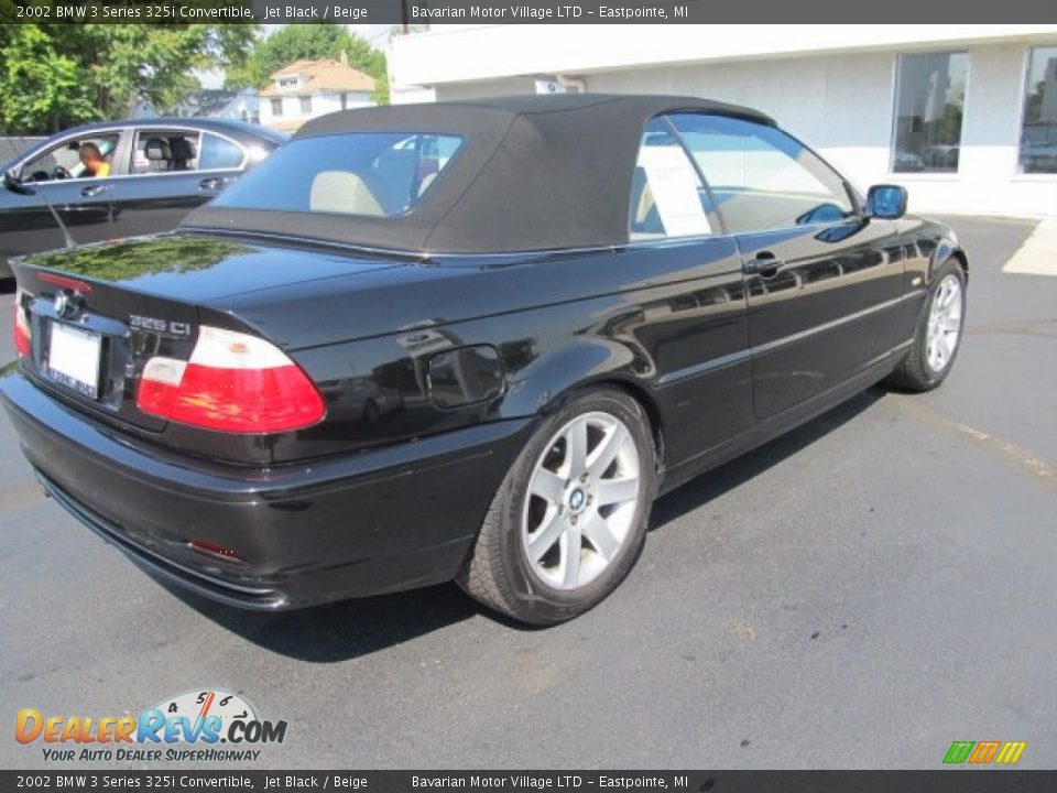 2002 BMW 3 Series 325i Convertible Jet Black / Beige Photo #5