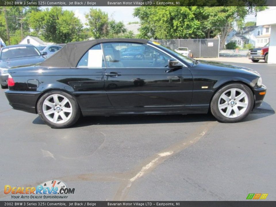 2002 BMW 3 Series 325i Convertible Jet Black / Beige Photo #6