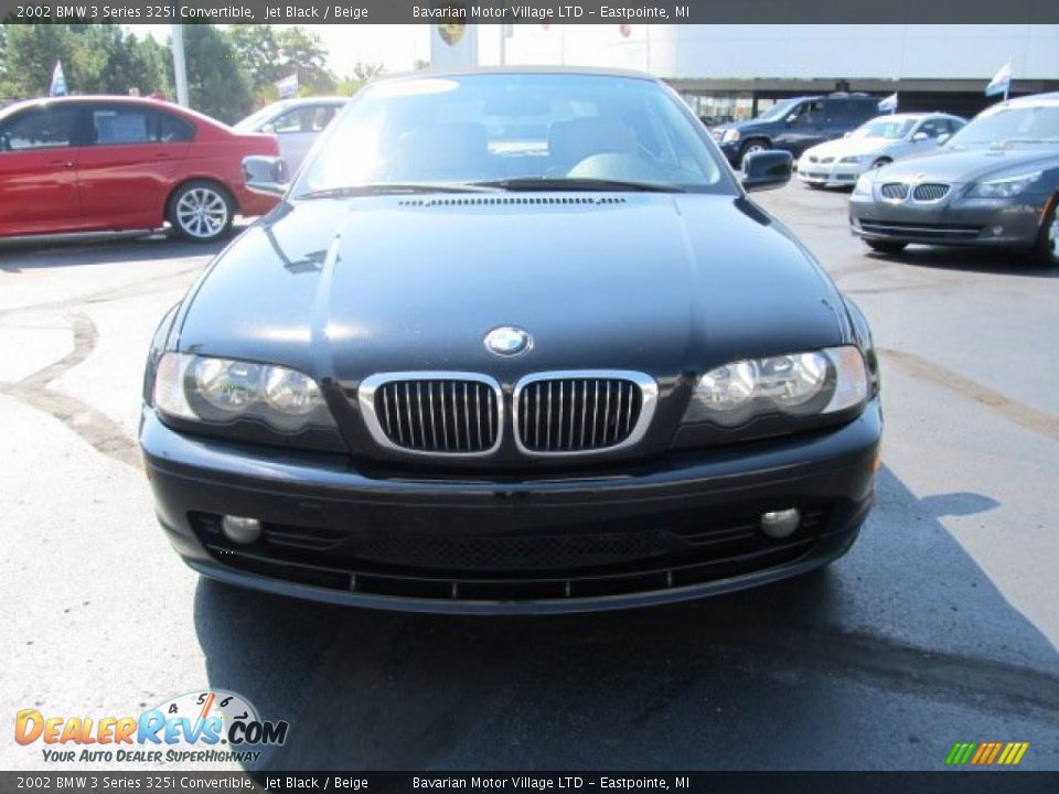 2002 BMW 3 Series 325i Convertible Jet Black / Beige Photo #8