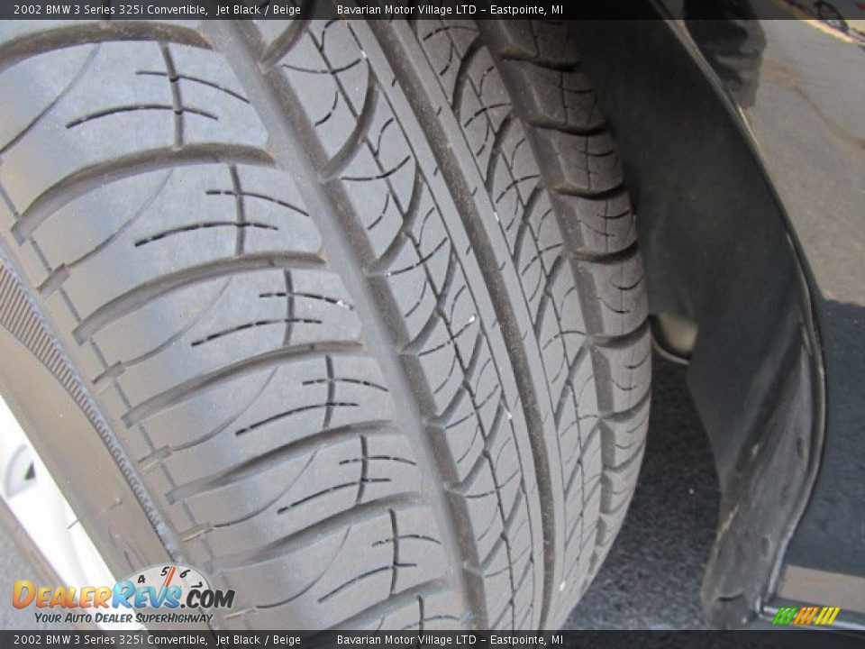 2002 BMW 3 Series 325i Convertible Jet Black / Beige Photo #10