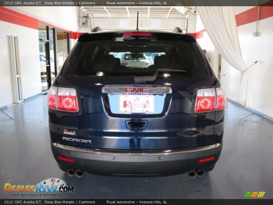 2012 GMC Acadia SLT Deep Blue Metallic / Cashmere Photo #3
