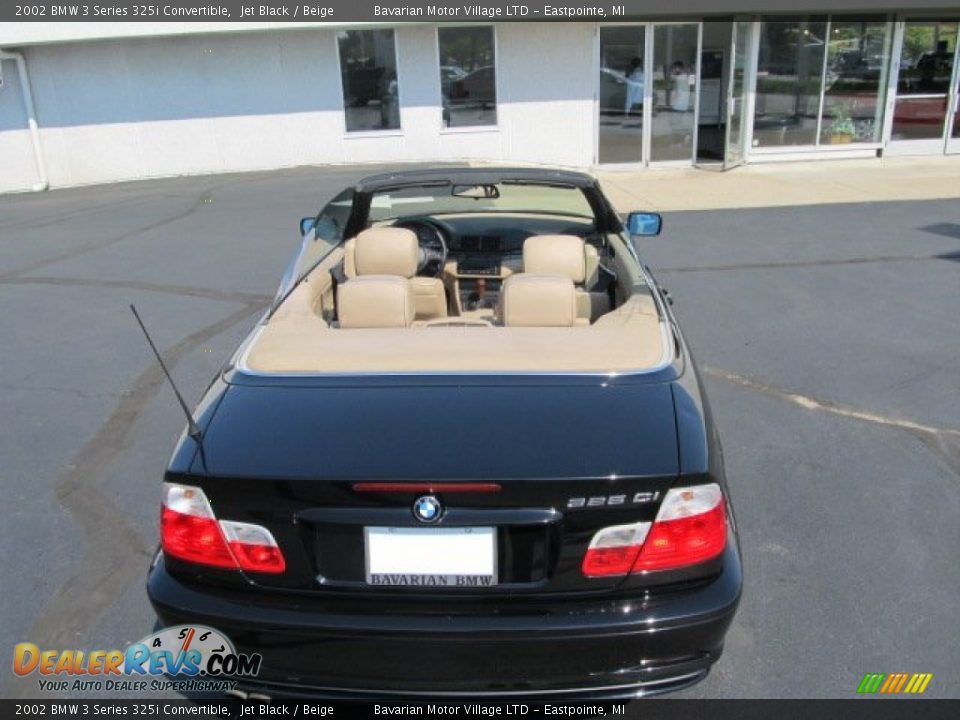2002 BMW 3 Series 325i Convertible Jet Black / Beige Photo #17