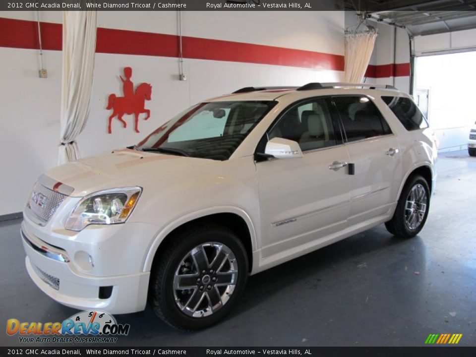 2012 GMC Acadia Denali White Diamond Tricoat / Cashmere Photo #1
