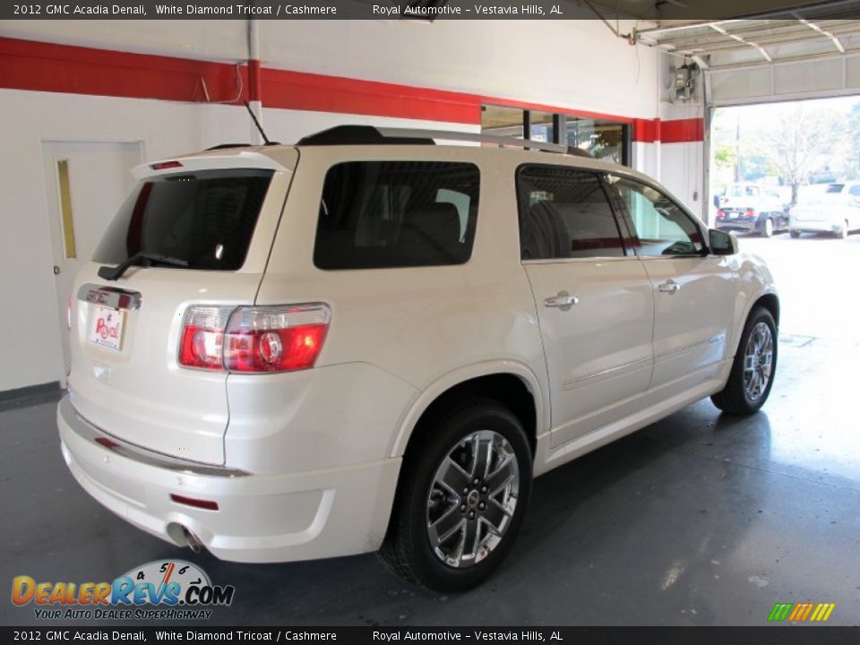 2012 GMC Acadia Denali White Diamond Tricoat / Cashmere Photo #4